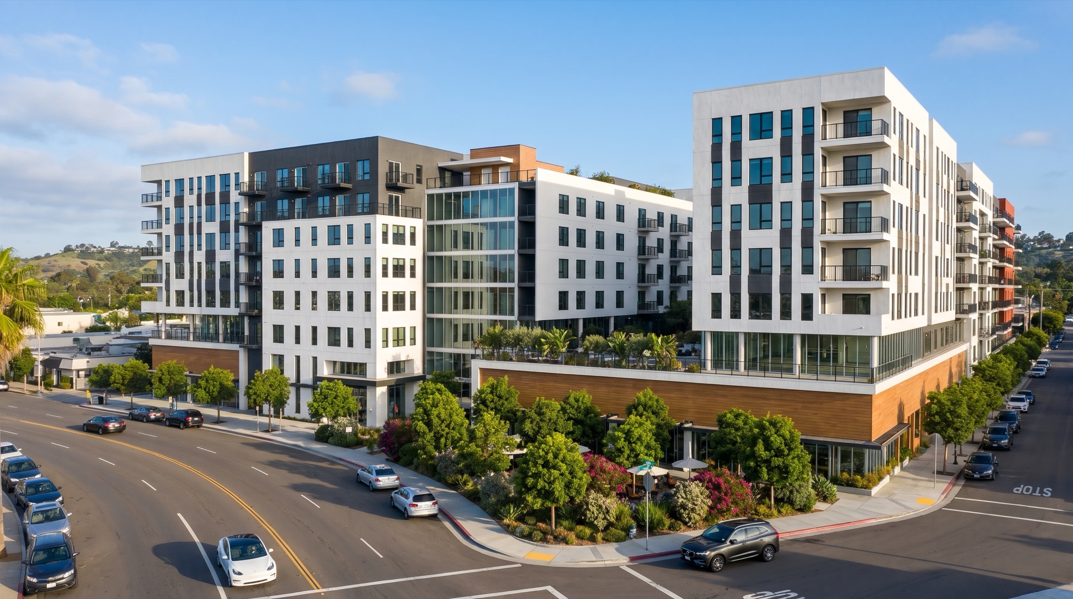 Visualization of a seven-story podium community